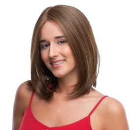 Synthetic blonde wig with roots heat-resistant ASH # R14/88/8R