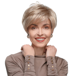 Blonde synthetic wig with root growth CAPPUCCINO LARGE # 14/16/8R