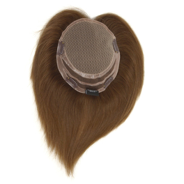 Slavic dark blond hair topper with highlights ALUNA 23cm #8/12+14/16H