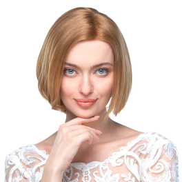 Natural Slavic virgin hair wig light brown highlights OMARI S #10+12/14H