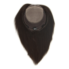 Slavic dark brown natural hair topper TAU 25cm #4/6