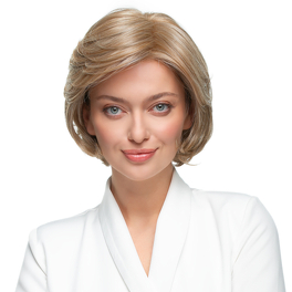 Women's synthetic heat-resistant wig in grey with roots HONEST # R4/18/1BR