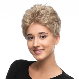 Synthetic wig in multi-dimensional warm brown with darker roots CHOCOLATE #4/30/27/4R