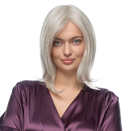 Synthetic half wig dark blonde with roots heat resistant PINE #14/16/6R