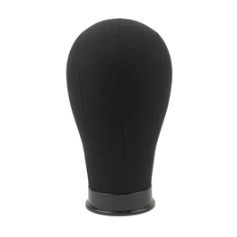 Canvas wig head - black